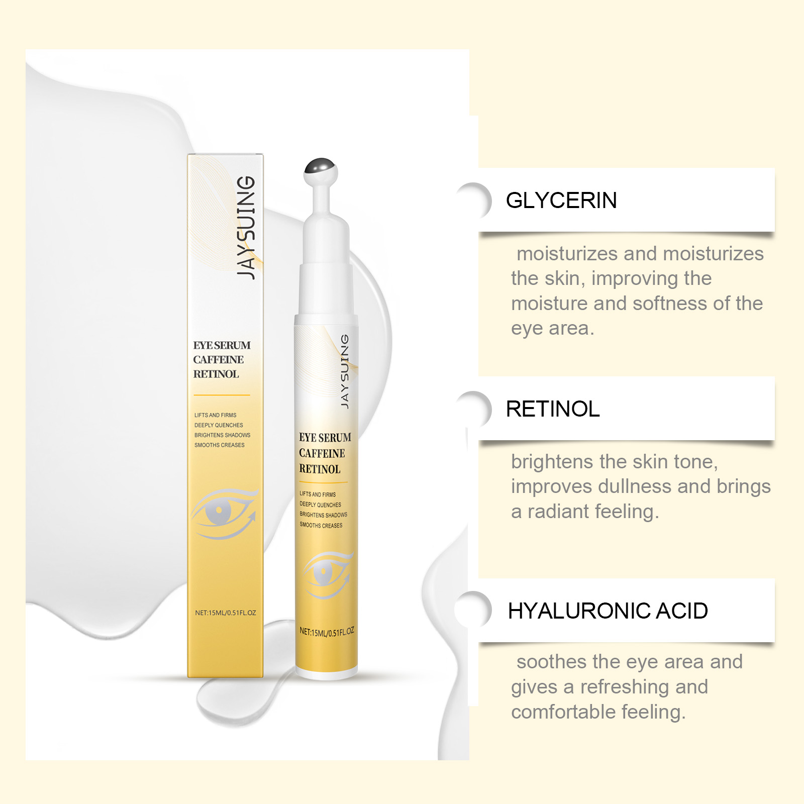 Rodillo de suero para ojos Ret - The Ordinary Serum Hyaluronic Acid reseña y precio