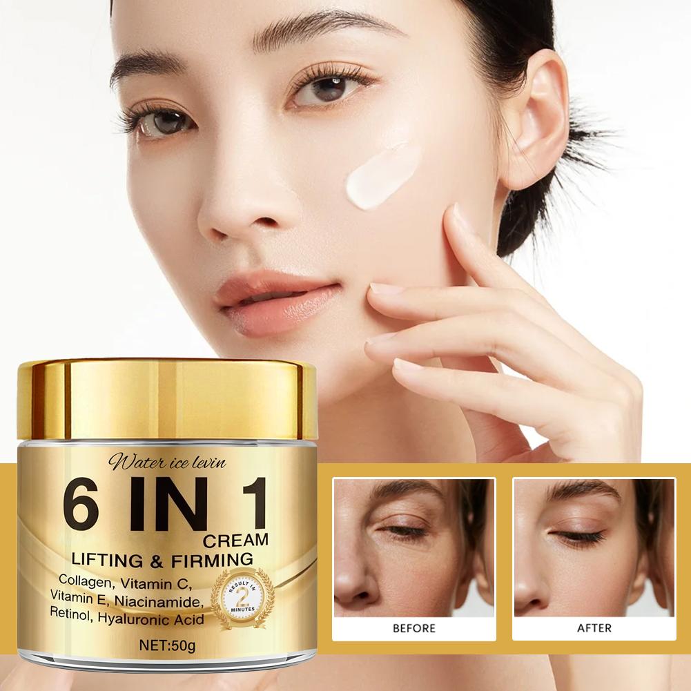 Crema facial de colágeno 6 en  - Skincare Vitamin C reseña y precio