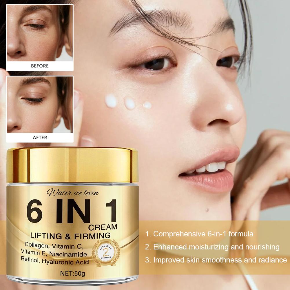 Crema facial de colágeno 6 en  - Skincare Vitamin C reseña y precio
